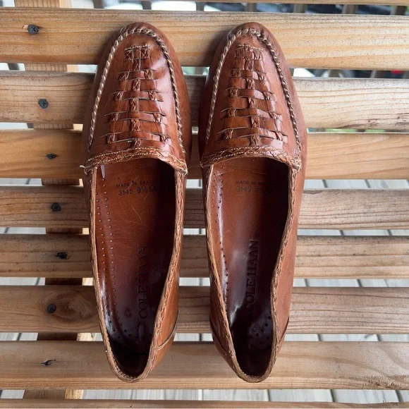 Cole Haan Woven Leather Loafers – Men’s Size 9.5M – Made in Brazil - Picture 2 of 11